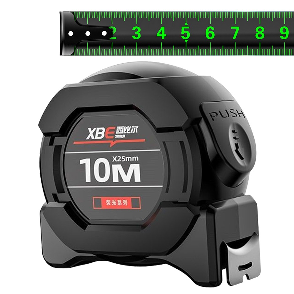 10M Fita Métrica De Aço carbono De Alta Precisão trena Profissional Fluorescente Trava em Oferta na Shopee
