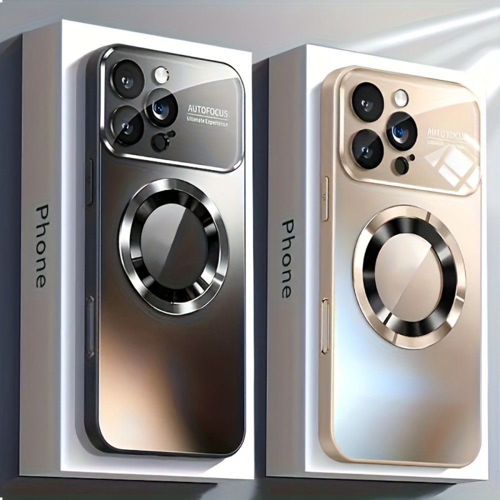 Capa De Telefone Luxuosa Fosca Feita De metal Titânio , Compatível Com Modelos iPhone 16 , 15 , 14 , 13 , 12 E 11 Pro Ma em Oferta na Shopee