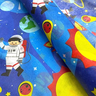 Tnt Estampado Astronauta Branco 1m x 1,40m em Oferta na Shopee