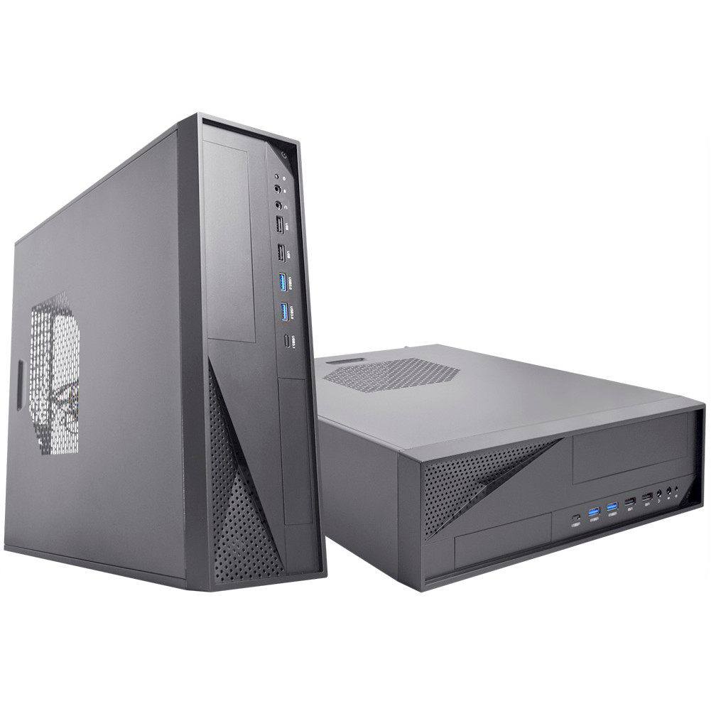 Gabinete Office Slim K-MEX GM-01TD, c/ fonte 300W 80Plus Bronze (EZTFX300), USB 3.0 - GM01TDXQ0010B0X