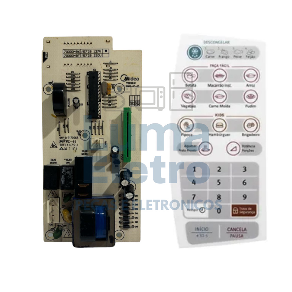 Placa Com Membrana Micro-ondas Electrolux Mef30 127v