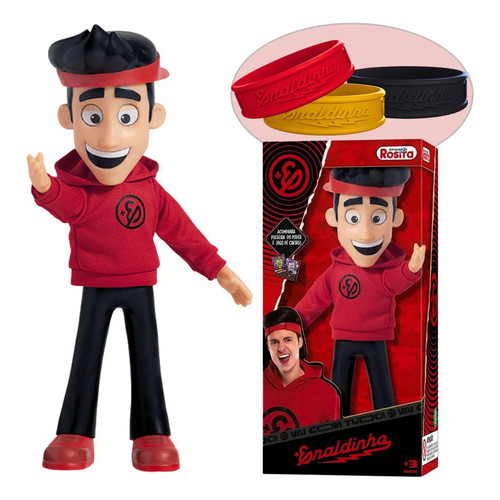 Brinquedo Boneco Enaldinho Youtuber Infantil C/ Pulseira do Poder E Cartas 26cm Oficial Top Kids em Oferta na Shopee