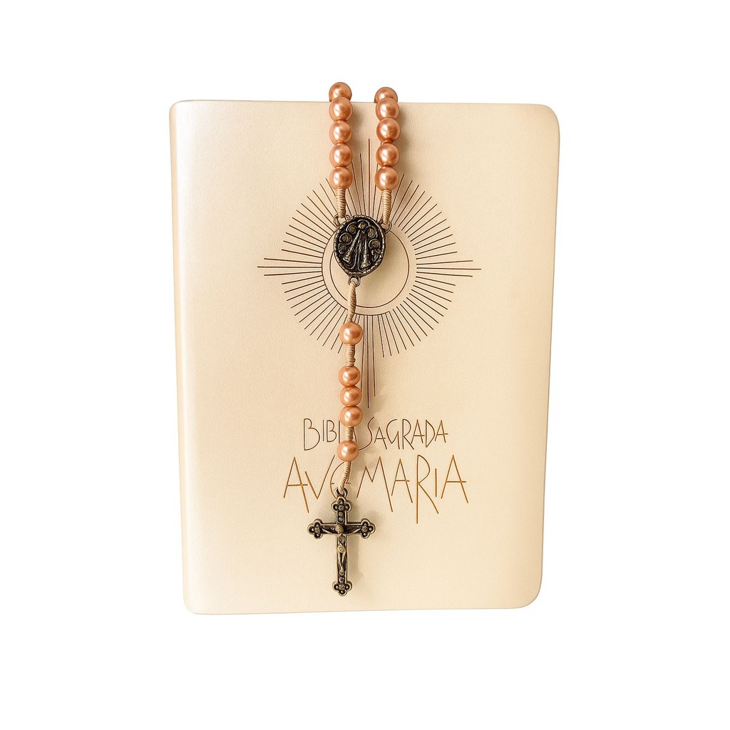BIBLIA SAGRADA CAPA EUCARISTIA - EDITORA AVE MARIA em Oferta na Shopee