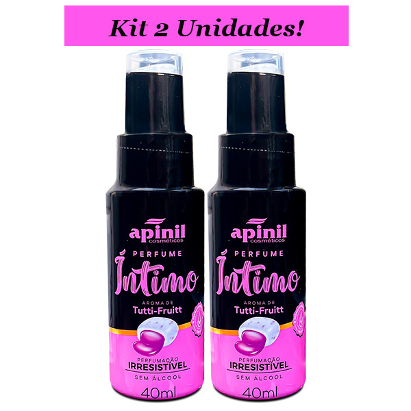 KIT 2 Unidades Perfume Íntimo TUTTI-FRUITT 40mL APINIL em Oferta na Shopee