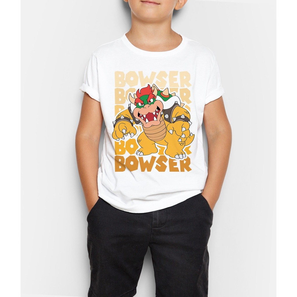Camiseta T-shirt Camiseta Infantil Browser Nintendo Snes Super Lk-073