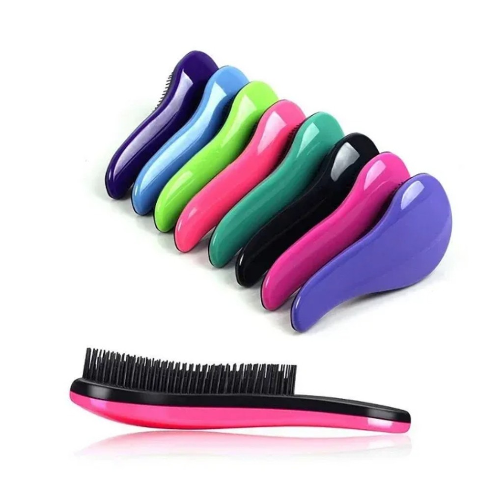 Kit 2 Escovas Mágicas para Cabelo com Cabo Desembaraçadoras para Banho e Penteados