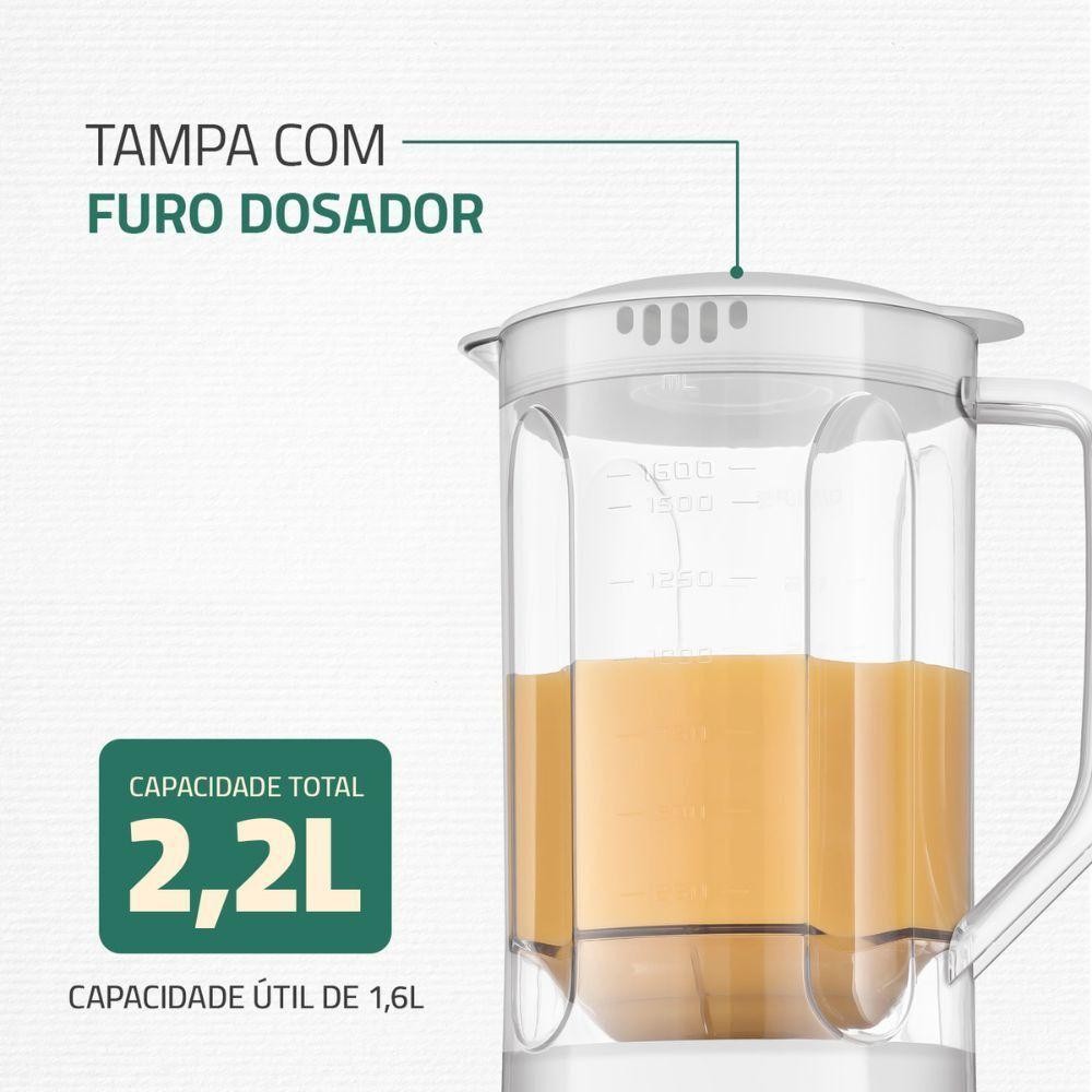 Detalhes do Liquidificador Mondial L-97-W desenvolvido na cor Branco 110V