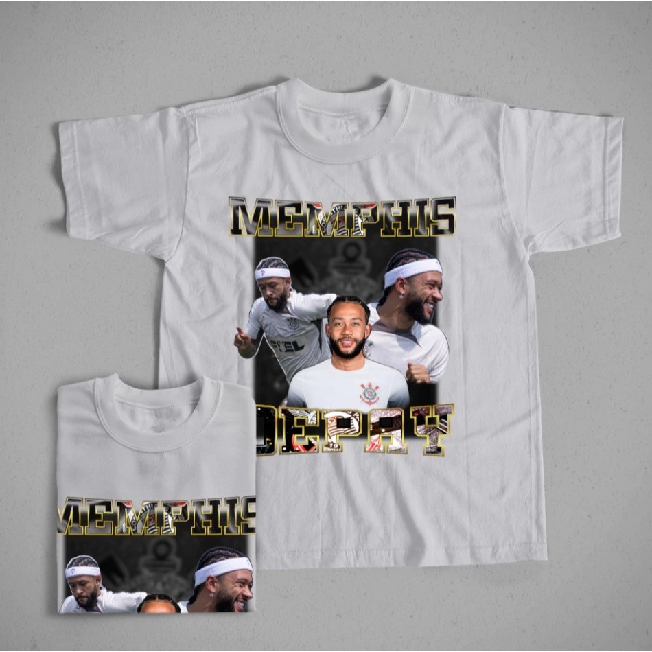 Camiseta Camisa Novidade Corinthians Memphis Depay Esporte e Lazer Algodão
