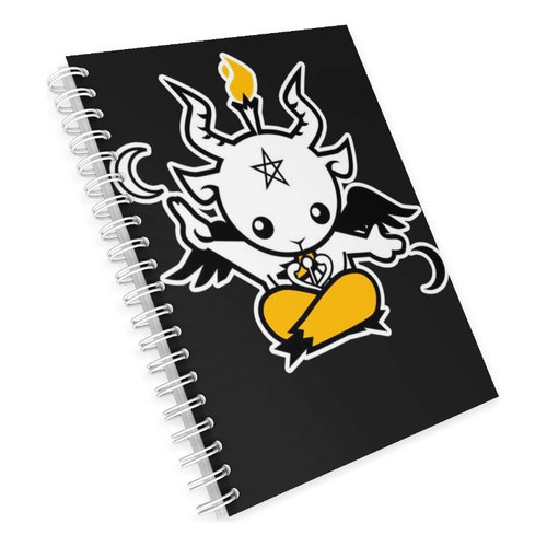 Caderno Universitário Francesa   Baphomet 1, 10 e 15 Matérias Escolar Capa Dura Animes  Desenhos