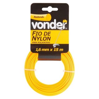 Fio de Nylon Para Aparador de Grama Redondo 1,6mm x 15mts Vonder 33.73.160.015 em Oferta na Shopee