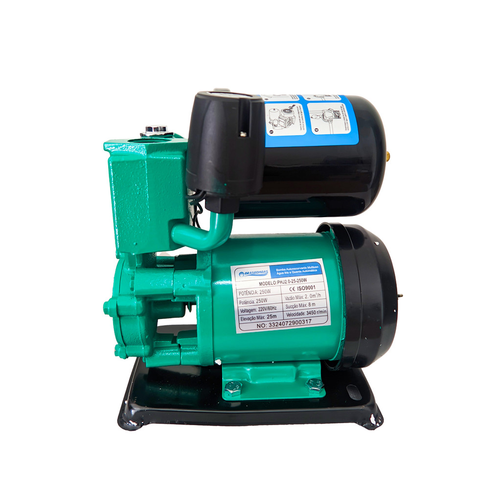 Bomba Pressurizadora 250W 3450rpm 2,0 m³/h - PHJ2.0-25-250W 220V – Alta Pressão, Baixo Consumo e Controle Mecânico