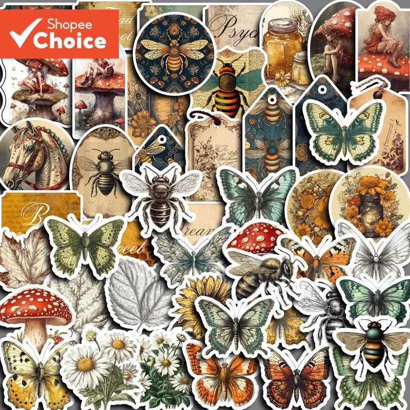 Adesivos Temáticos Florestais 50 Peças , Decalques De Vinil À Prova D'água , Natureza , Laptop , Diário , Scrapbook , Ma