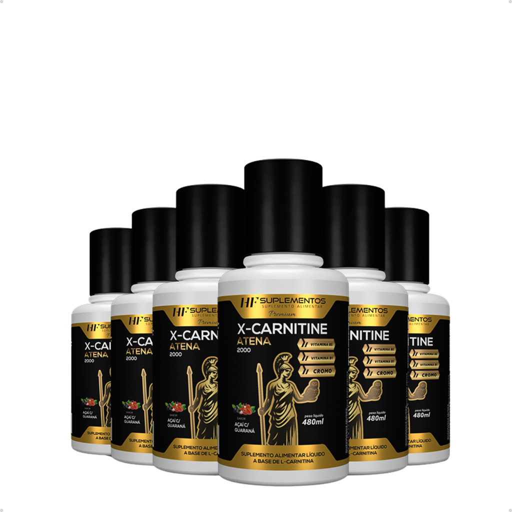 6X X-CARNITINE 2300 CROMO 480ML ACAI GUARANA HF SUPLEMENTS