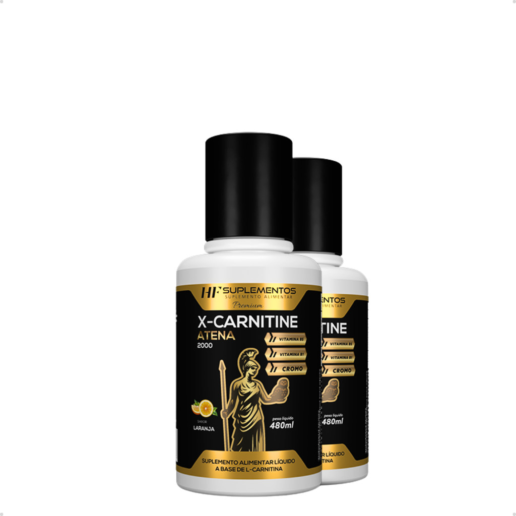 2X X-CARNITINE ATENA 2300 CROMO 480ML LARANJA HF SUPLEMENTS