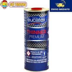 Thinner Diluente 9100 Comum 900ml Eucatex Potência na Diluição e Limpeza Profissional