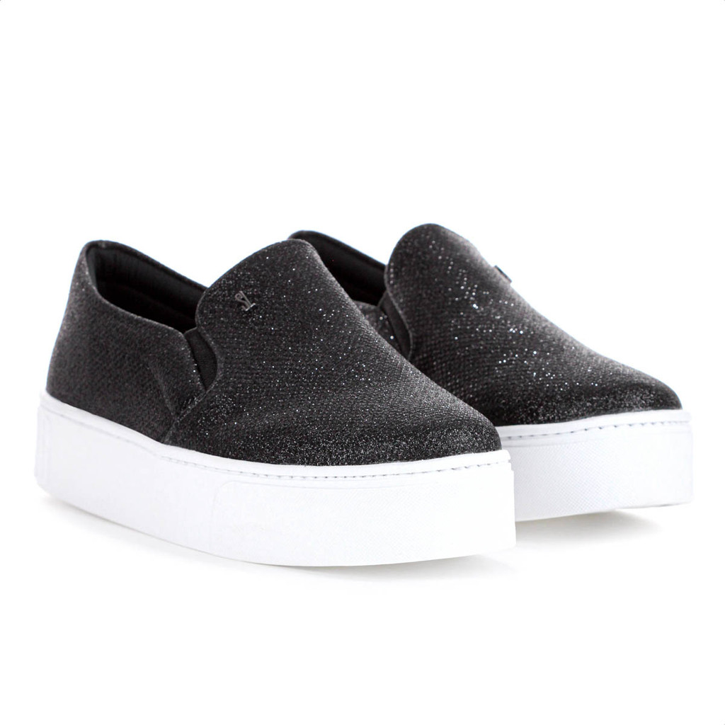 Detalhes do Tênis Santa Lolla Slip On Plataforma Galaxxy Preto - Feminino