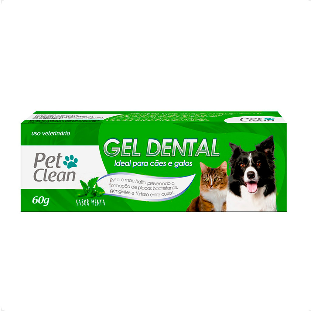 Gel Dental Menta Cães e Gatos Pet Clean - 60g - Pets