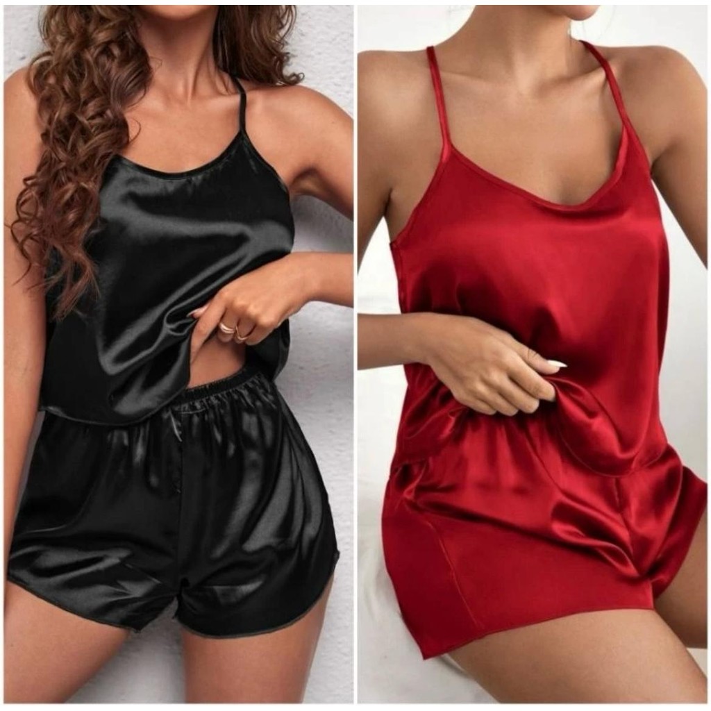 Babydoll Cetim Toque de Seda - com Regulador