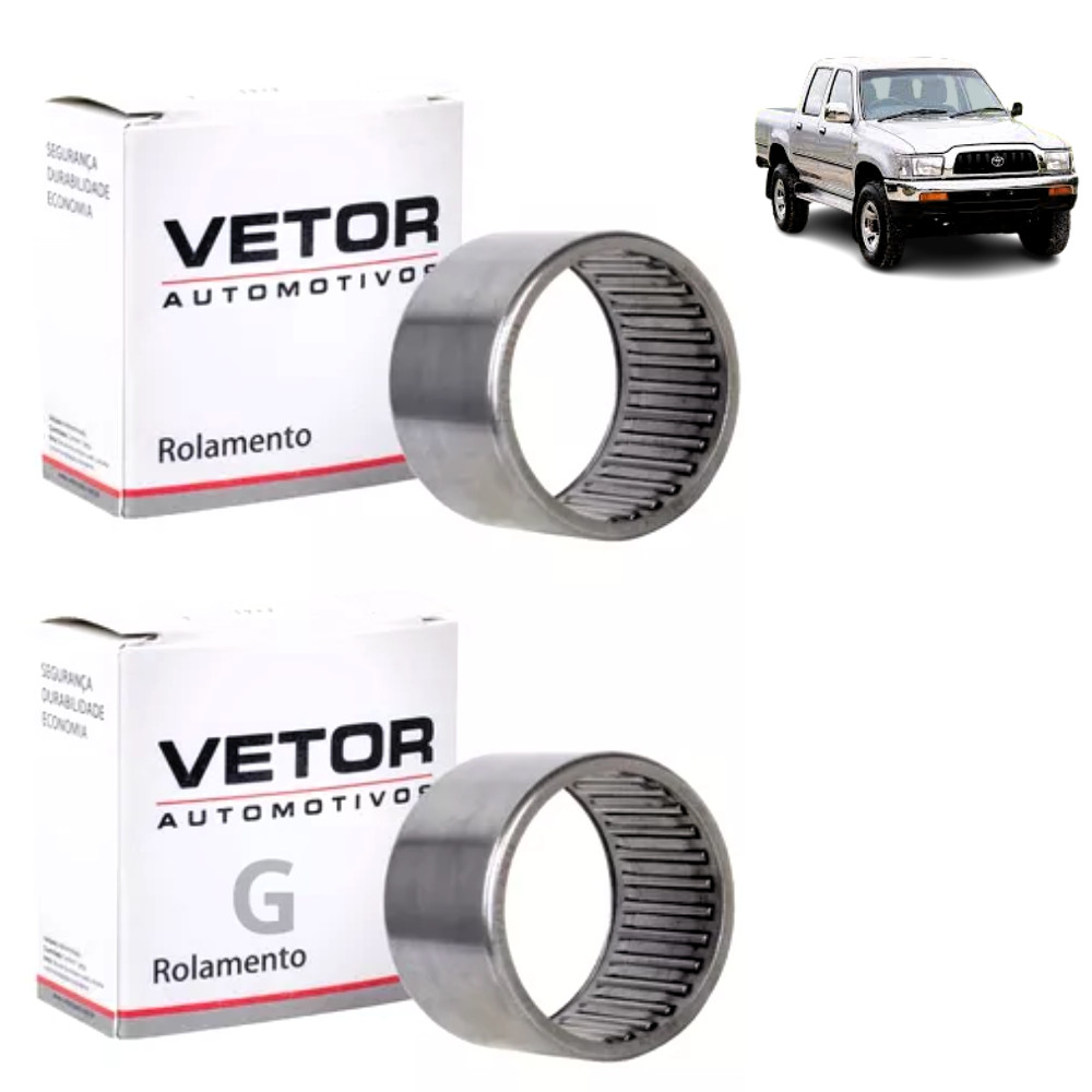 2 Rolamento Agulha Semi Eixo Dianteiro Toyota Hilux Até 2004