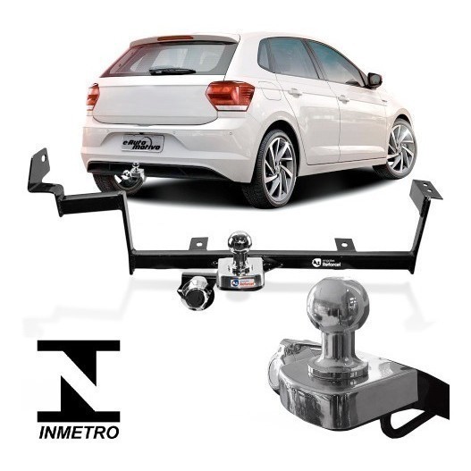 Reboque Engate Volkswagen Polo 2017 A 2024 Reforcel 500kg bOM