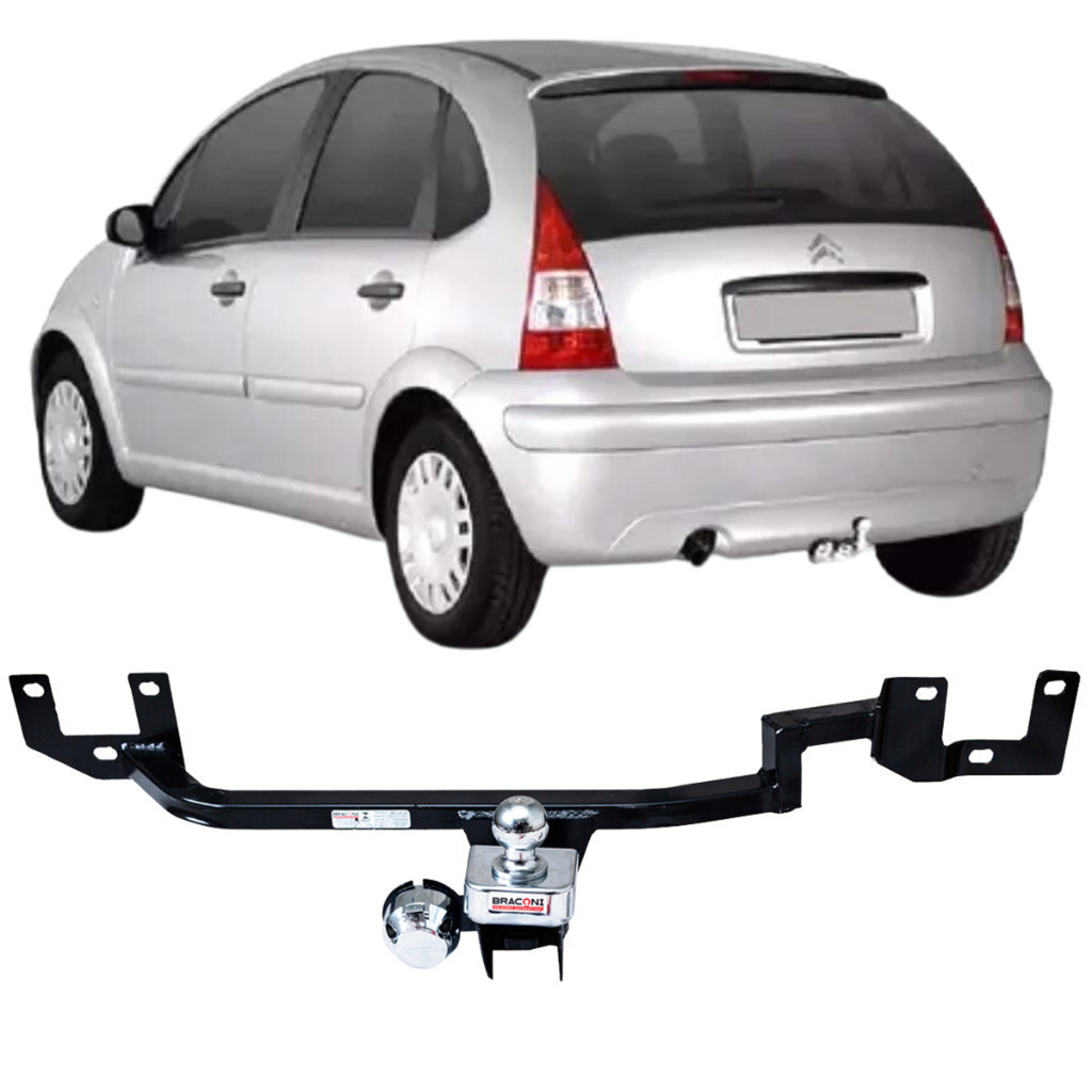 Engate Reboque Fixo C3 2006 até 2022 Exc Picasso Capacida Carga 700kg Aco Resistente Certificado Inmetro bOM