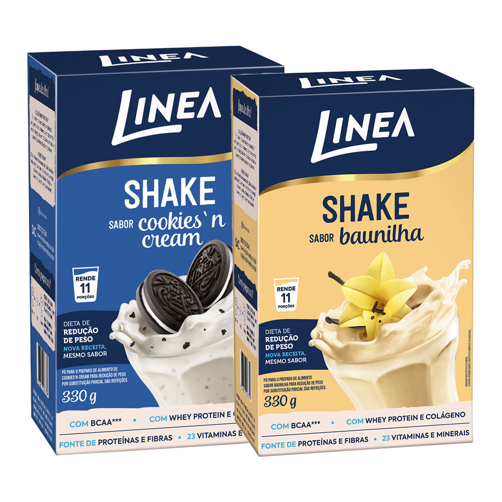 Kit Linha Linea: Shake Cookies e Shake Baunilha - Food & Beverages