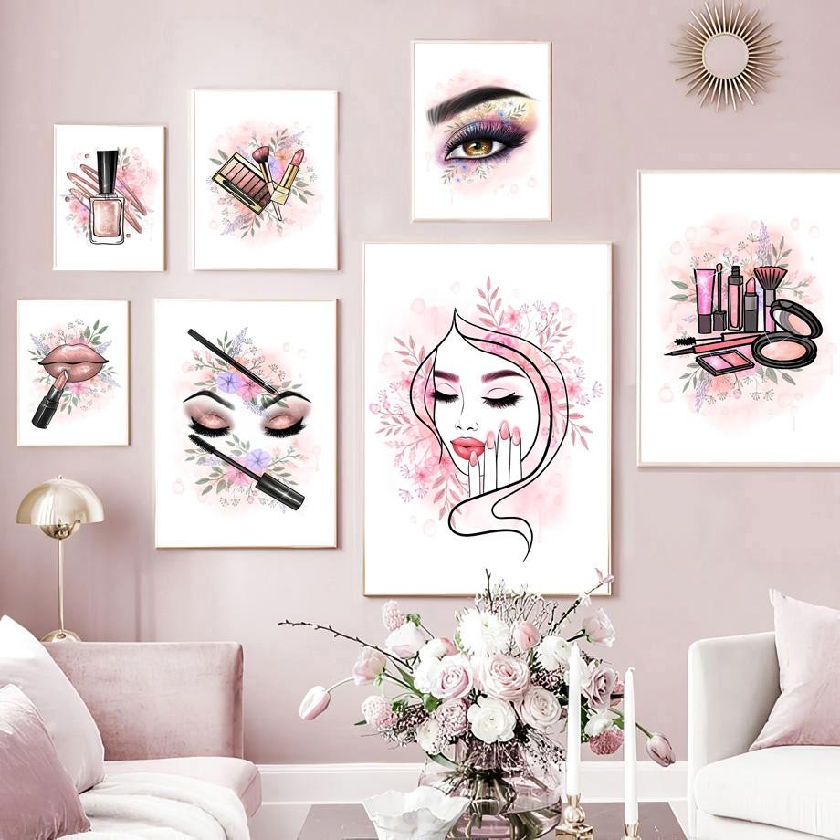 Kit Quadros para Salão de Beleza- Nail Designer, Lash Designer, Hair Designer e Make UP.