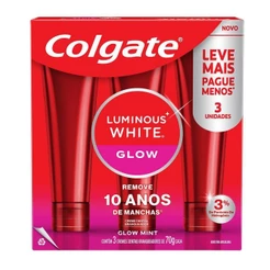 Creme Dental Para Clareamento Colgate Luminous White Glow 70g 3un