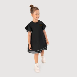 Vestido Manga Curta Infantil Feminino Lilica Ripilica