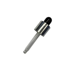 Conta Gotas Prime - Prata e Preto - Rosca 13/415 - 6,25cm - 1 unidade - Rizzo