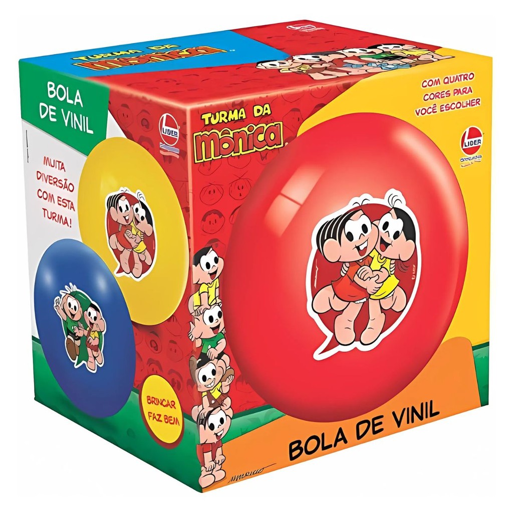 Bola Da Turma Da Mônica Sortida Vermelha Ou Verde 593-lider - Mom & Baby