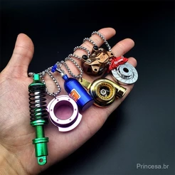 Chaveiro Criativo Carro Turbo Disco De Freio Para De Transmissão Manual Alavanca Caliper Metal Mulher Homem Pingente Tel