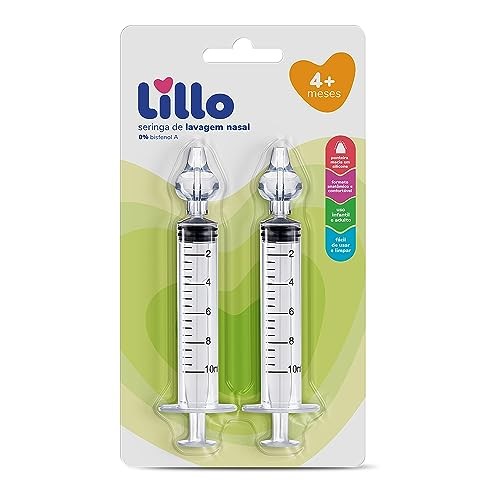 Kit 2 Seringas de Lavagem Nasal com Ponteira para Bebê Lillo