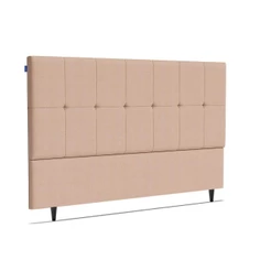 Cabeceira Piave Veluto Bege Queen (8x160x120) - Ortobom