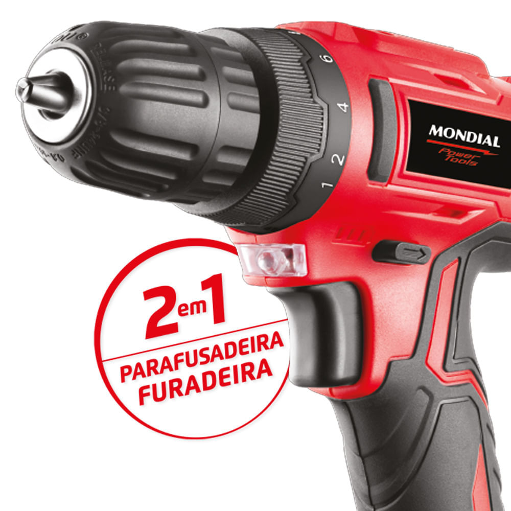 Parafusadeira e Furadeira Mondial Power Tools FPF-06M