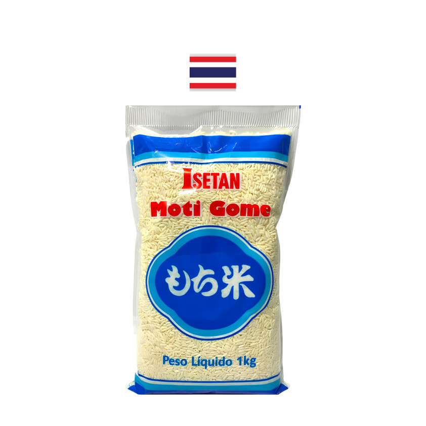 ISETAN ARROZ MOTI 1 kg - Arroz glutinoso grão longo tipo 1. Origem: Tailândia