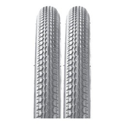 2 Pneu 24 x 1 3/8 Cinza Para Cadeira de Rodas DSI