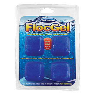 Floc Gel Pastilha Clarificante  4 cubos Hidroazul 90g para Limpeza De Piscinas em Oferta na Shopee