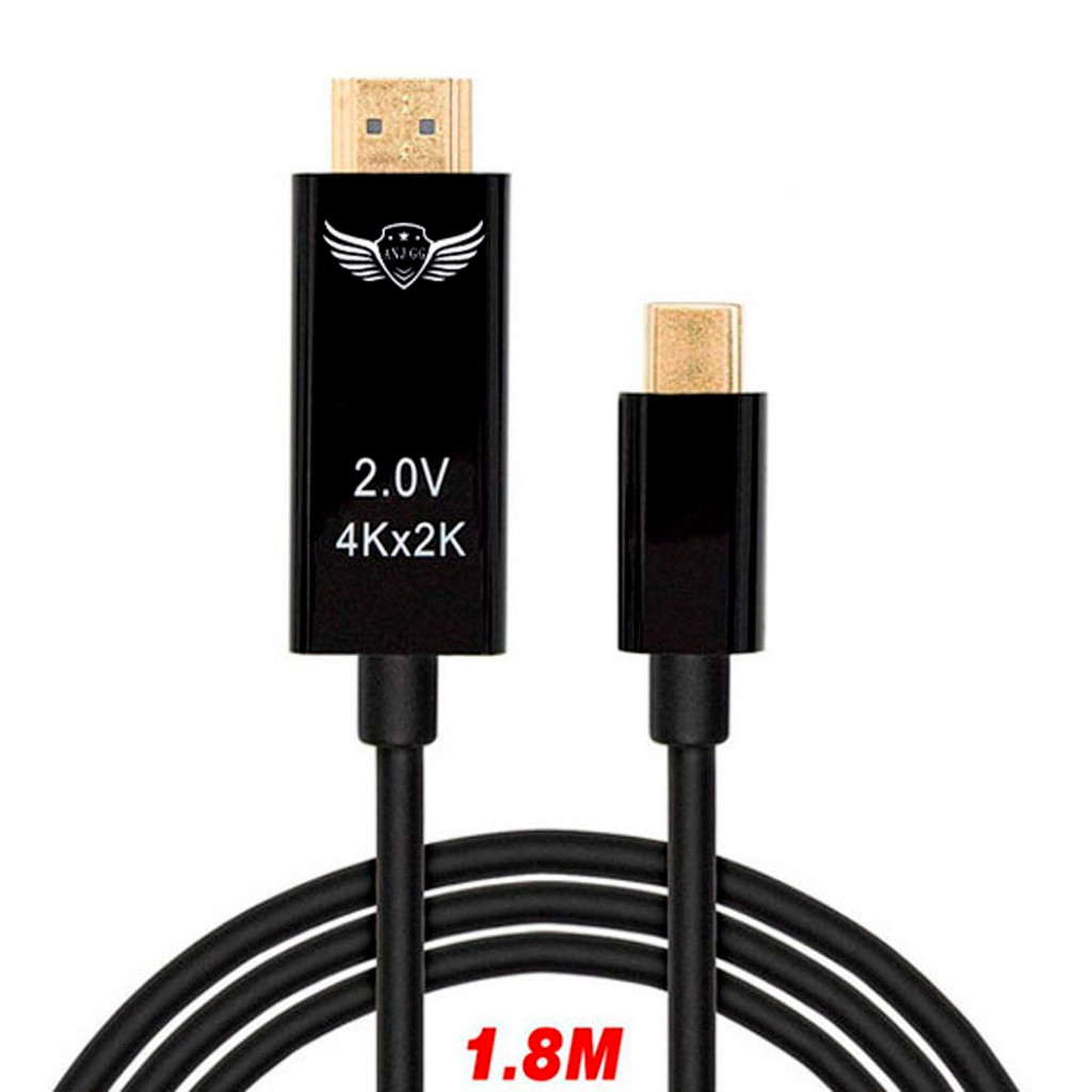 Cabo macho de interface multimídia USB-C macho 3.1 para HD em Oferta na Shopee