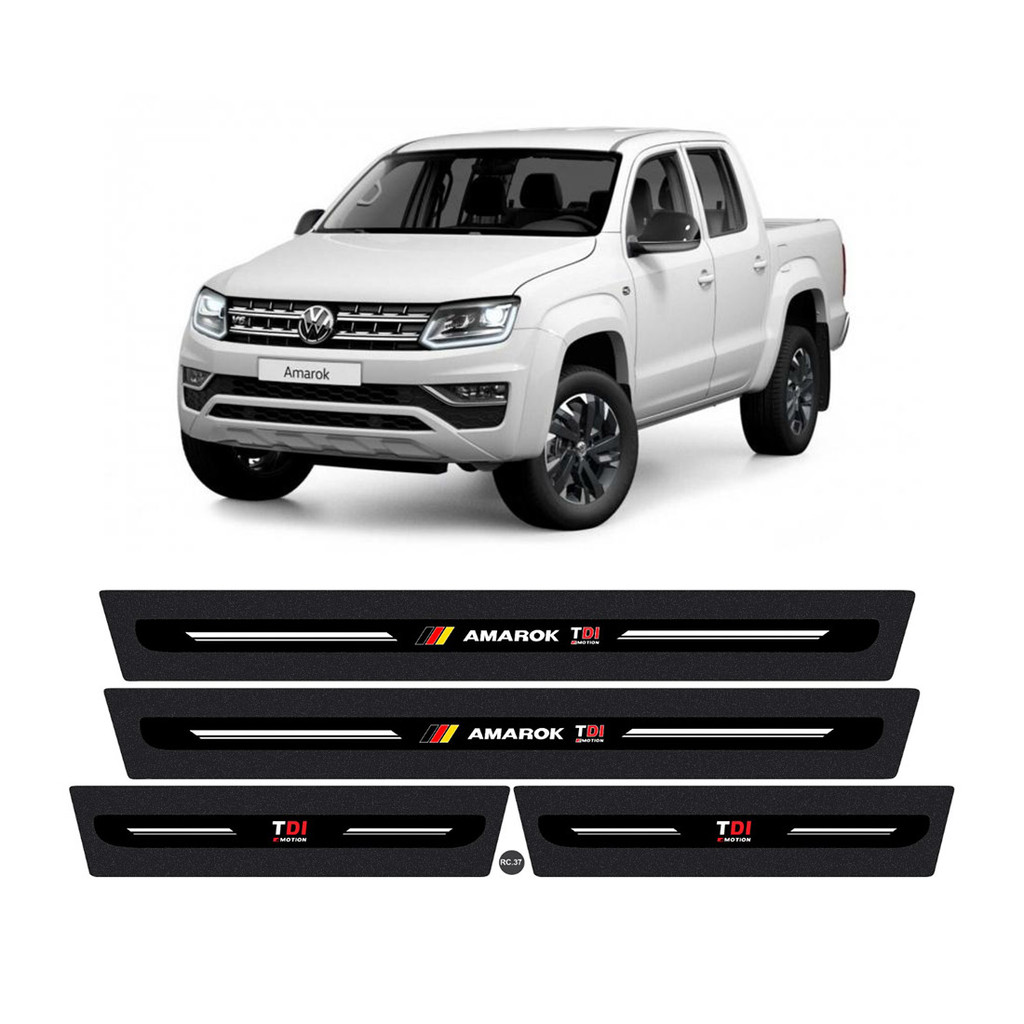 JOGO SOLEIRA RESINADA VW AMAROK + BLACKOUT (8 PEÇAS)