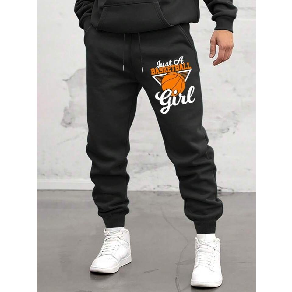 Calça Moletom Basquete Esporte Outono Homem Frio Anime c/ Bolsos