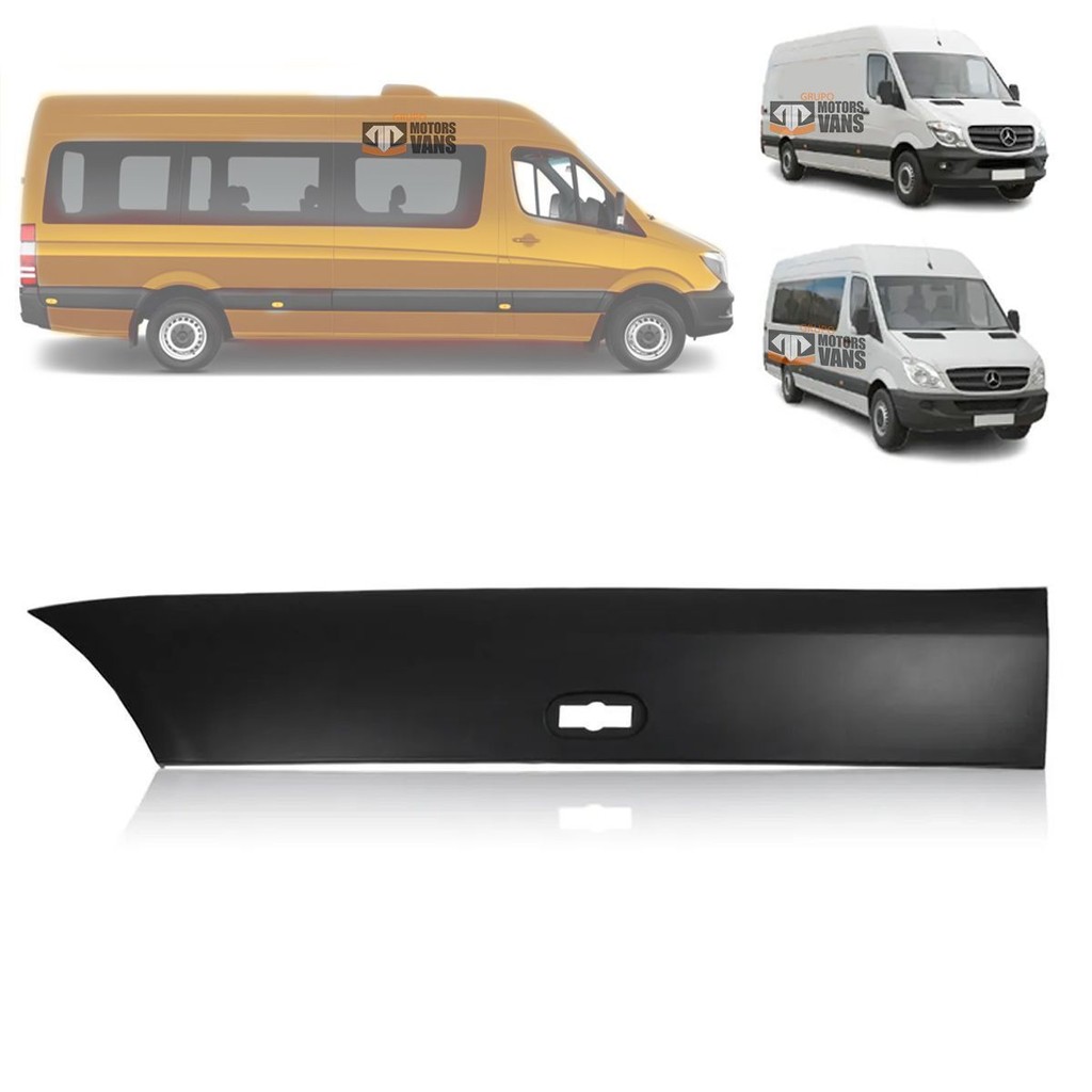 FRISO LATERAL MERCEDES BENZ SPRINTER 2012 A 2019 ANTES DA RODA LADO DIREITO (C/FURO PISCA)