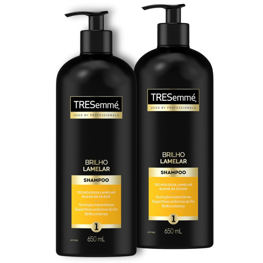 2 Uni Shampoo TRESemmé Brilho Lamelar Com 650ml