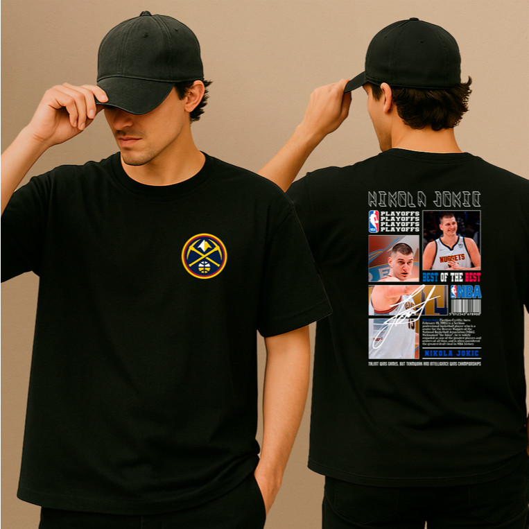 Camisa Camiseta Basica jogador Nikola basquete nb jokid vintage treino nuggets em algodao unissex