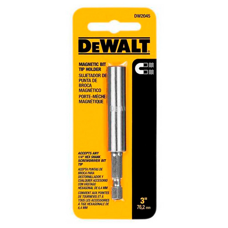 Alongador de Bits Magnético 1/4" x 76mm Dewalt DW2045 em Oferta na Shopee