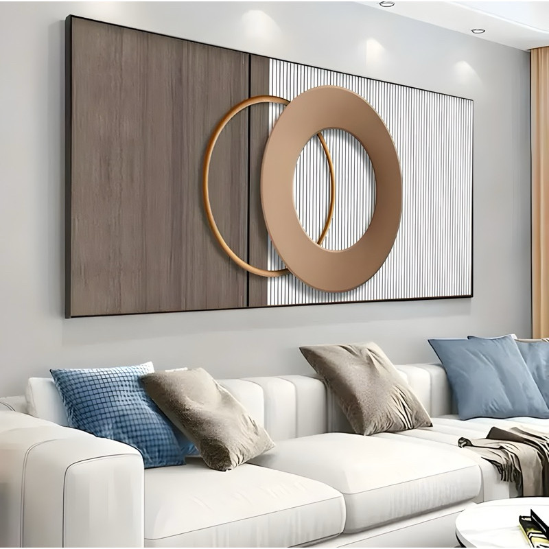 Quadro Decorativo Cristal de Luxo Branco Geométrico Moderno Sala Quarto Luxo Abstrato em Oferta na Shopee