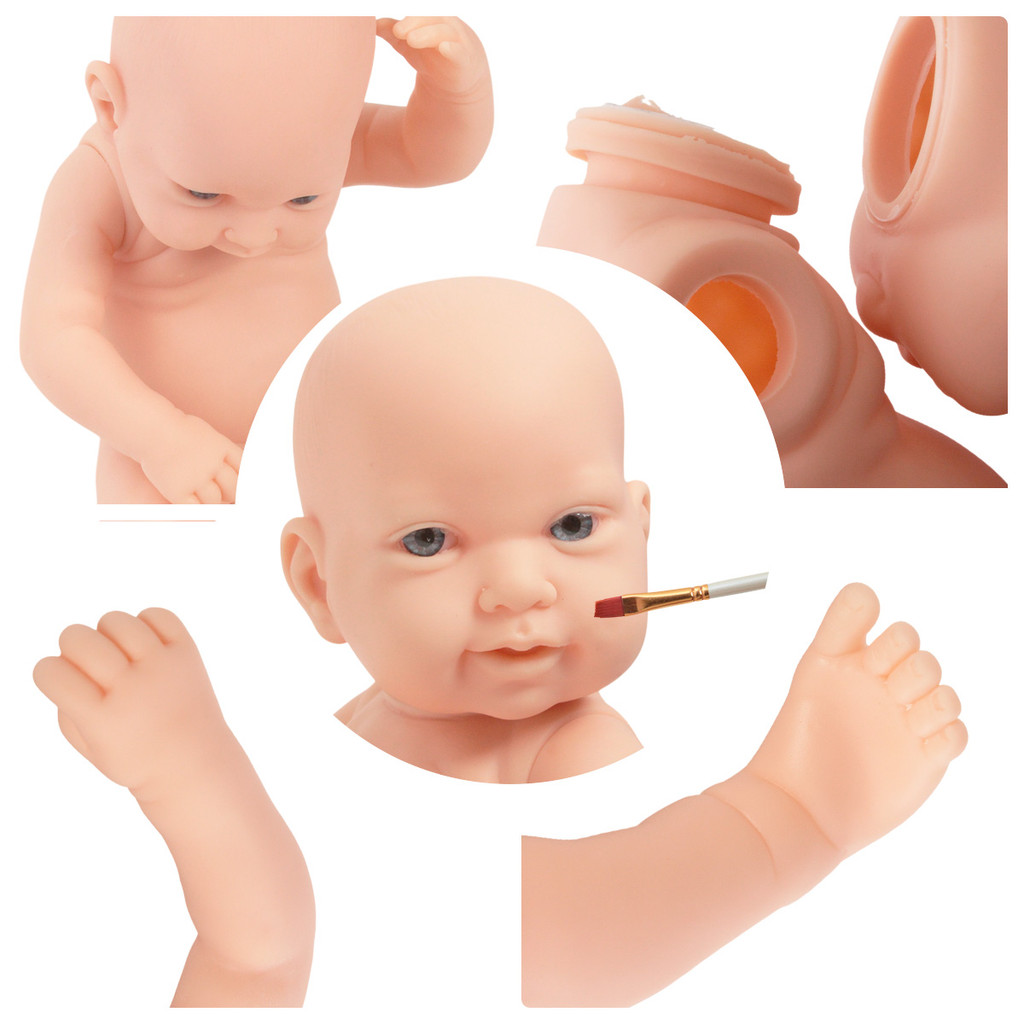 Kit 5 Boneca Reborn Molde Larinha Corpo Silicone + Olhos
