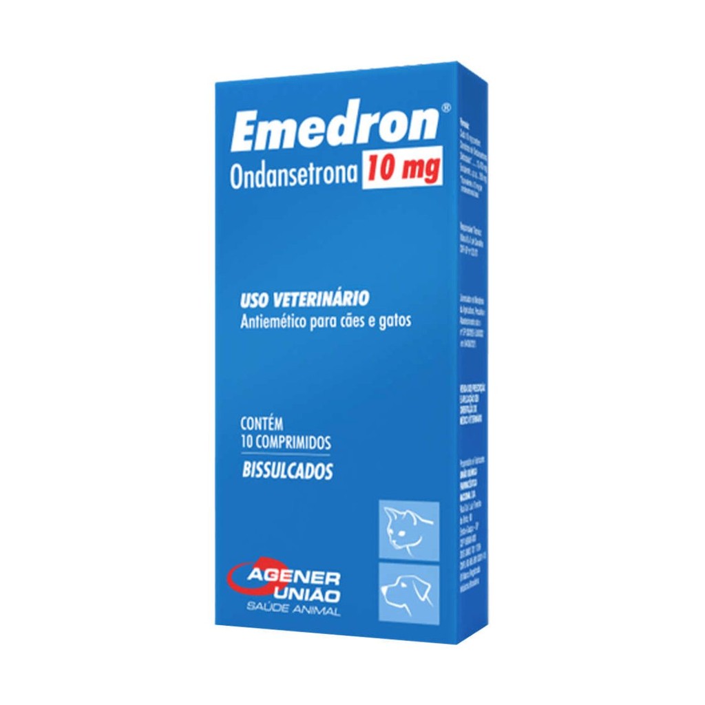 Emedron 10 mg Antiemético Para Cães e Gatos 10 comprimidos