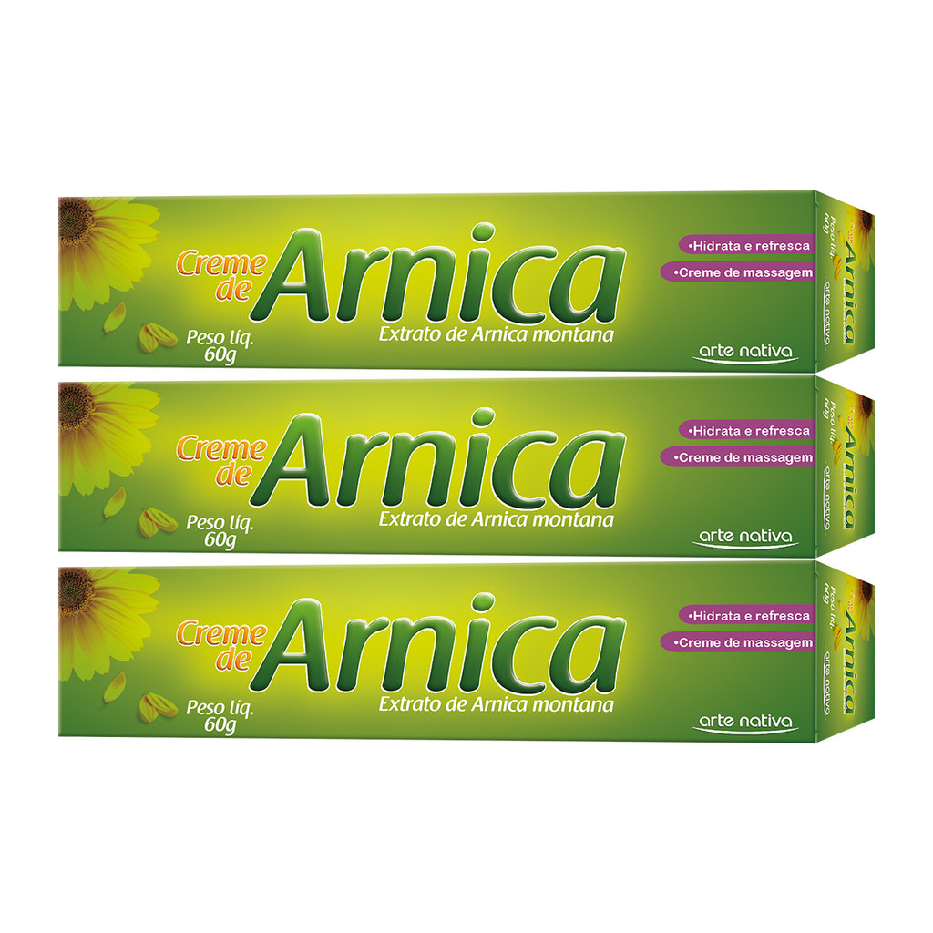 Kit 3 und Creme De Arnica 60g Arte Nativa em Oferta na Shopee