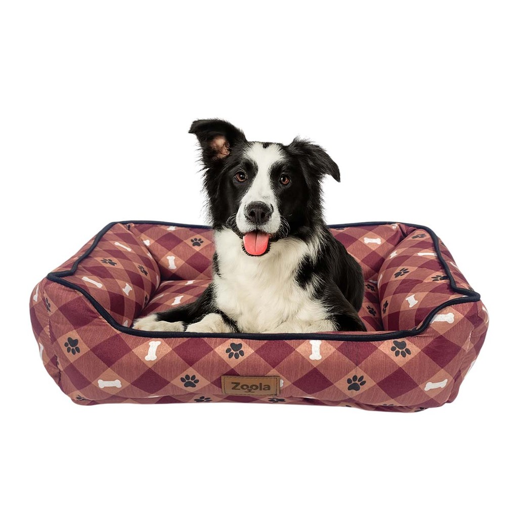Caminha Zoola Pet Para Cachorro Gato Cama Pet Xadrez de Pata 75x60 Cm Com Capa Lavável - Tam 4